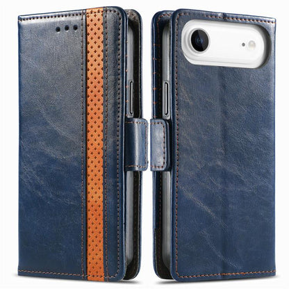 For iPhone Air CaseNeo Splicing Dual Magnetic Buckle Leather Phone Case(Blue) - iPhone Air Cases by buy2fix | Online Shopping UK | buy2fix