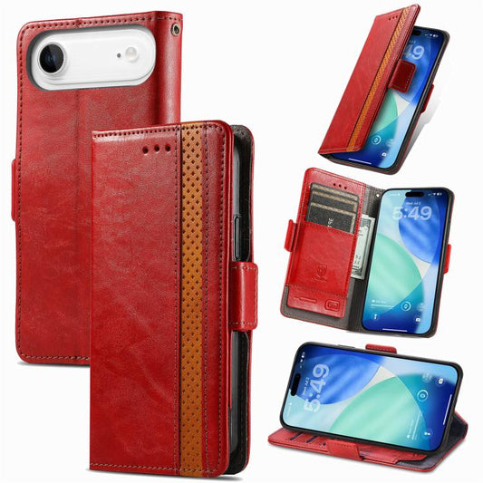 For iPhone Air CaseNeo Splicing Dual Magnetic Buckle Leather Phone Case(Red) - iPhone Air Cases by buy2fix | Online Shopping UK | buy2fix