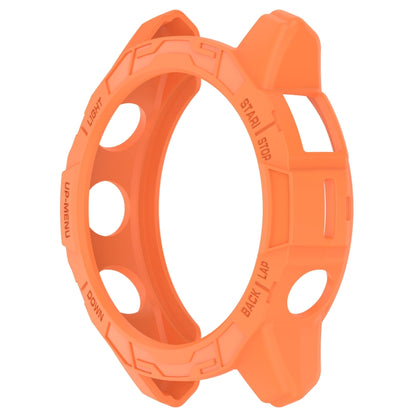 For Garmin Fenix E 47mm Armor Hollow TPU Half Coverage Watch Protective Case(Orange) by buy2fix