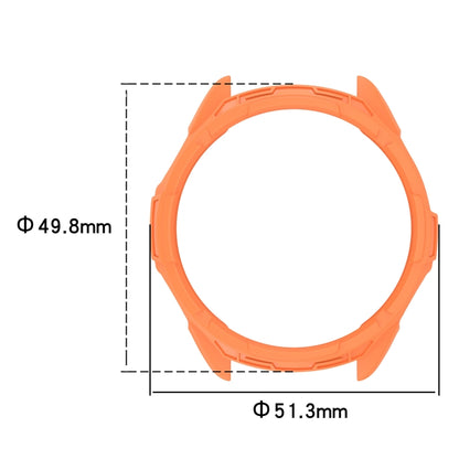 For Garmin Fenix E 47mm Armor Hollow TPU Half Coverage Watch Protective Case(Orange) by buy2fix