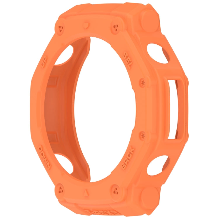 For Amazfit T-Rex3 Armor Hollow TPU Half Coverage Watch Case(Orange) by buy2fix