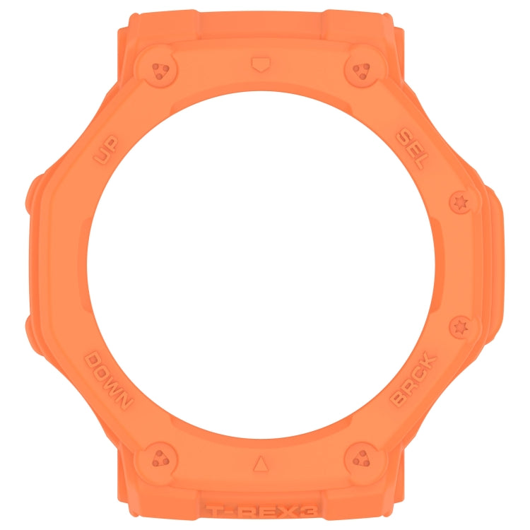 For Amazfit T-Rex3 Armor Hollow TPU Half Coverage Watch Case(Orange) by buy2fix
