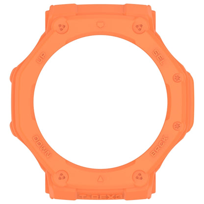 For Amazfit T-Rex3 Armor Hollow TPU Half Coverage Watch Case(Orange) by buy2fix