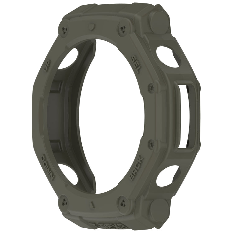 For Amazfit T-Rex3 Armor Hollow TPU Half Coverage Watch Case(Juugle Green) by buy2fix