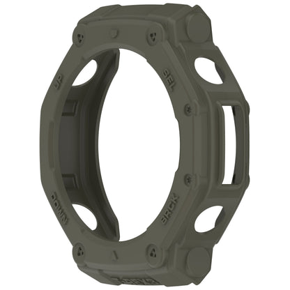 For Amazfit T-Rex3 Armor Hollow TPU Half Coverage Watch Case(Juugle Green) by buy2fix