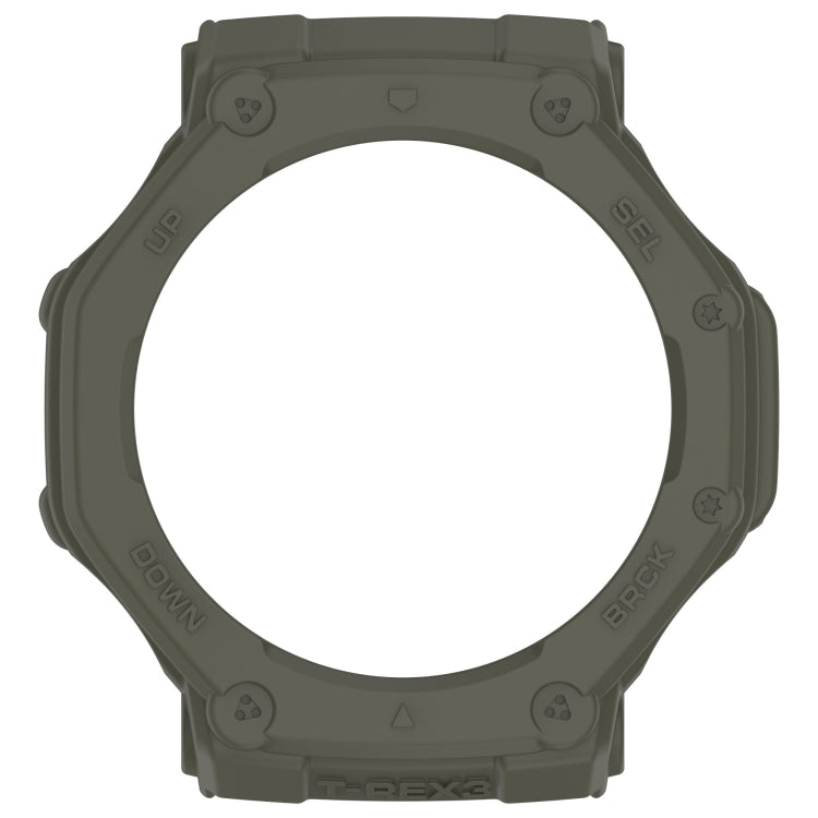 For Amazfit T-Rex3 Armor Hollow TPU Half Coverage Watch Case(Juugle Green) by buy2fix