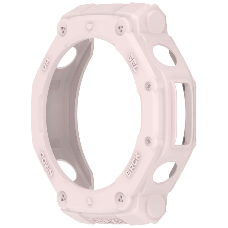 For Amazfit T-Rex3 Armor Hollow TPU Half Coverage Watch Case(Light Pink) by buy2fix