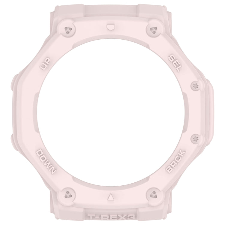 For Amazfit T-Rex3 Armor Hollow TPU Half Coverage Watch Case(Light Pink) by buy2fix