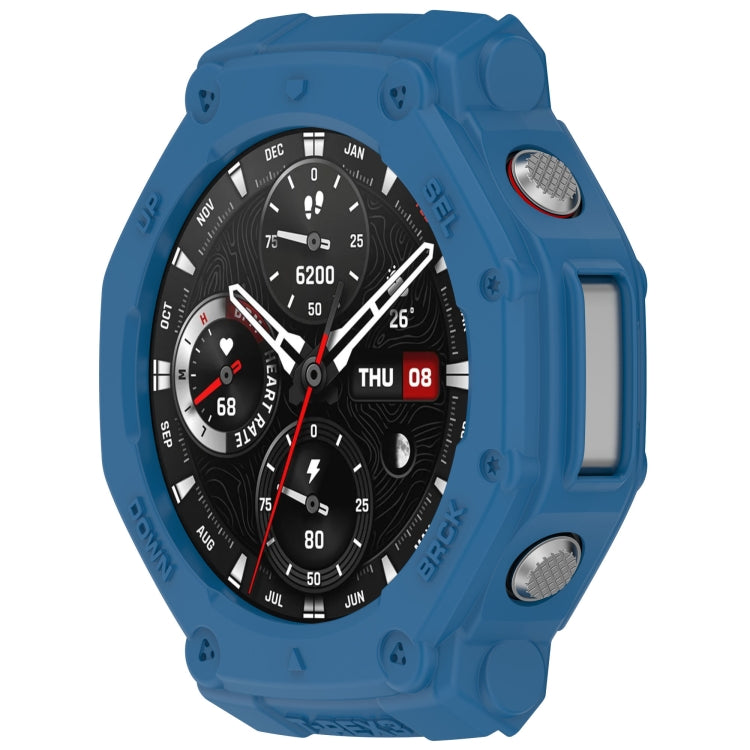For Amazfit T-Rex3 Armor Hollow TPU Half Coverage Watch Case(Dark Blue) by buy2fix