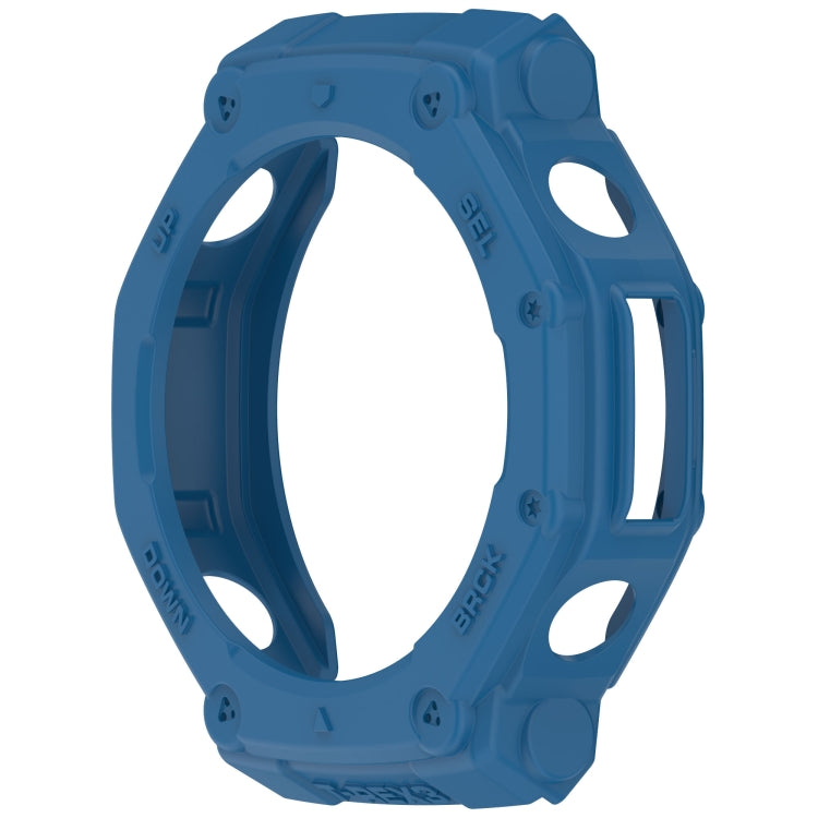 For Amazfit T-Rex3 Armor Hollow TPU Half Coverage Watch Case(Dark Blue) by buy2fix