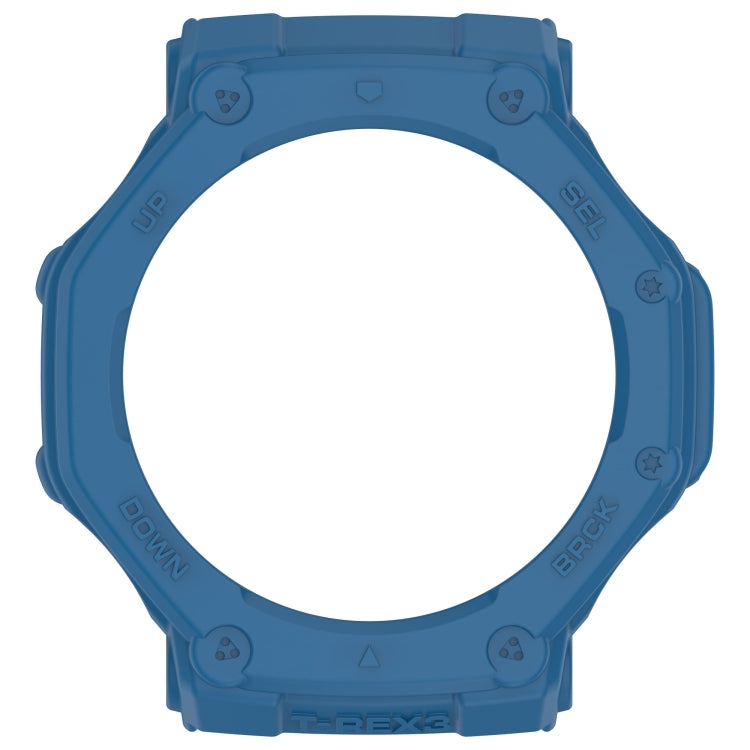 For Amazfit T-Rex3 Armor Hollow TPU Half Coverage Watch Case(Dark Blue) by buy2fix