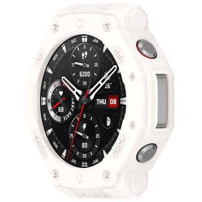 For Amazfit T-Rex3 Armor Hollow TPU Half Coverage Watch Case(Ivory White) by buy2fix