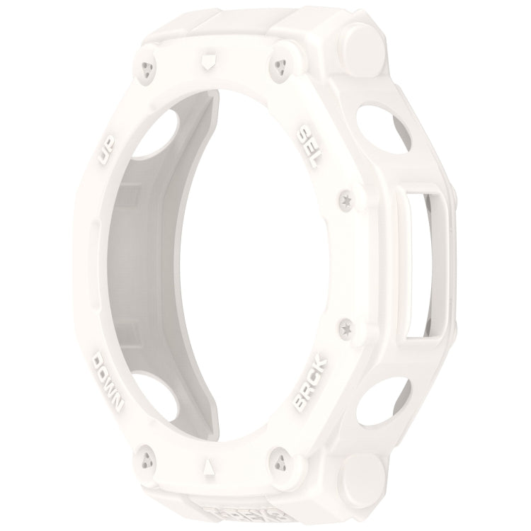 For Amazfit T-Rex3 Armor Hollow TPU Half Coverage Watch Case(Ivory White) by buy2fix