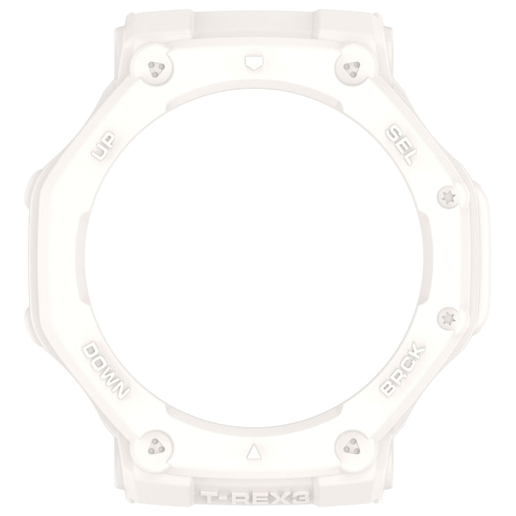 For Amazfit T-Rex3 Armor Hollow TPU Half Coverage Watch Case(Ivory White) by buy2fix