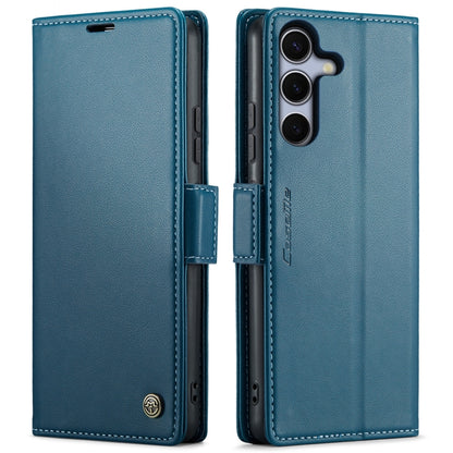 For Samsung Galaxy S25+ 5G CaseMe 023 Butterfly Buckle Litchi Texture RFID Anti-theft Leather Phone Case(Blue) by CaseMe