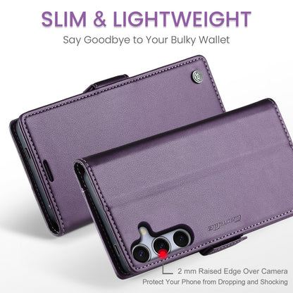 For Samsung Galaxy S25+ 5G CaseMe 023 Butterfly Buckle Litchi Texture RFID Anti-theft Leather Phone Case(Purple) by CaseMe
