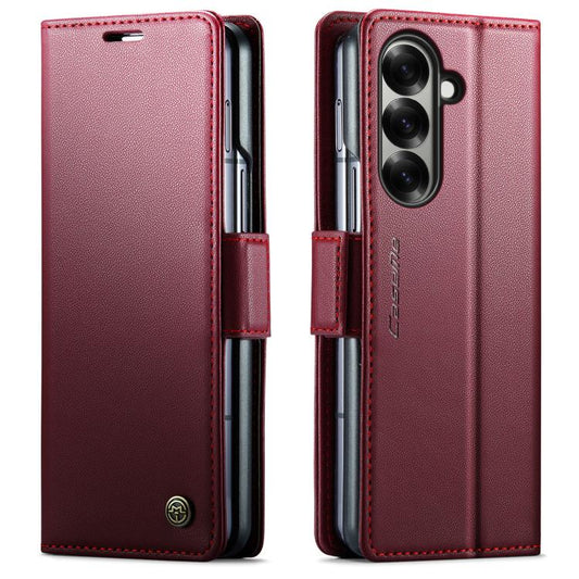 For Samsung Galaxy Z Fold7 CaseMe 023 Butterfly Buckle Litchi Texture RFID Anti-theft Leather Phone Case(Red) - Galaxy Z Fold7 5G Cases by CaseMe | Online Shopping UK | buy2fix