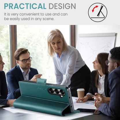 For Samsung Galaxy Z Fold7 CaseMe 023 Butterfly Buckle Litchi Texture RFID Anti-theft Leather Phone Case(Green) - Galaxy Z Fold7 5G Cases by CaseMe | Online Shopping UK | buy2fix