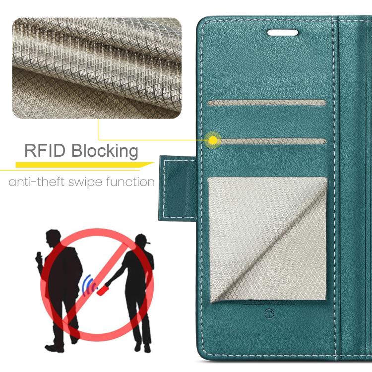 For Samsung Galaxy Z Fold7 CaseMe 023 Butterfly Buckle Litchi Texture RFID Anti-theft Leather Phone Case(Green) - Galaxy Z Fold7 5G Cases by CaseMe | Online Shopping UK | buy2fix