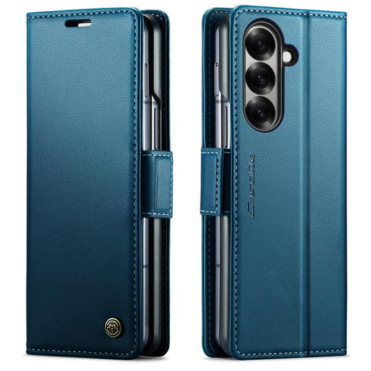 For Samsung Galaxy Z Fold7 CaseMe 023 Butterfly Buckle Litchi Texture RFID Anti-theft Leather Phone Case(Blue) - Galaxy Z Fold7 5G Cases by CaseMe | Online Shopping UK | buy2fix