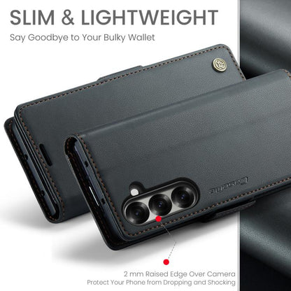 For Samsung Galaxy Z Fold7 CaseMe 023 Butterfly Buckle Litchi Texture RFID Anti-theft Leather Phone Case(Black) - Galaxy Z Fold7 5G Cases by CaseMe | Online Shopping UK | buy2fix
