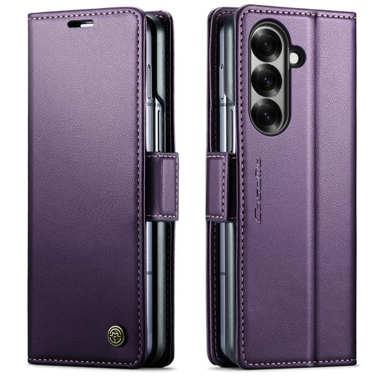 For Samsung Galaxy Z Fold7 CaseMe 023 Butterfly Buckle Litchi Texture RFID Anti-theft Leather Phone Case(Purple) - Galaxy Z Fold7 5G Cases by CaseMe | Online Shopping UK | buy2fix