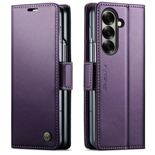 For Samsung Galaxy Z Fold7 CaseMe 023 Butterfly Buckle Litchi Texture RFID Anti-theft Leather Phone Case(Purple) - Galaxy Z Fold7 5G Cases by CaseMe | Online Shopping UK | buy2fix
