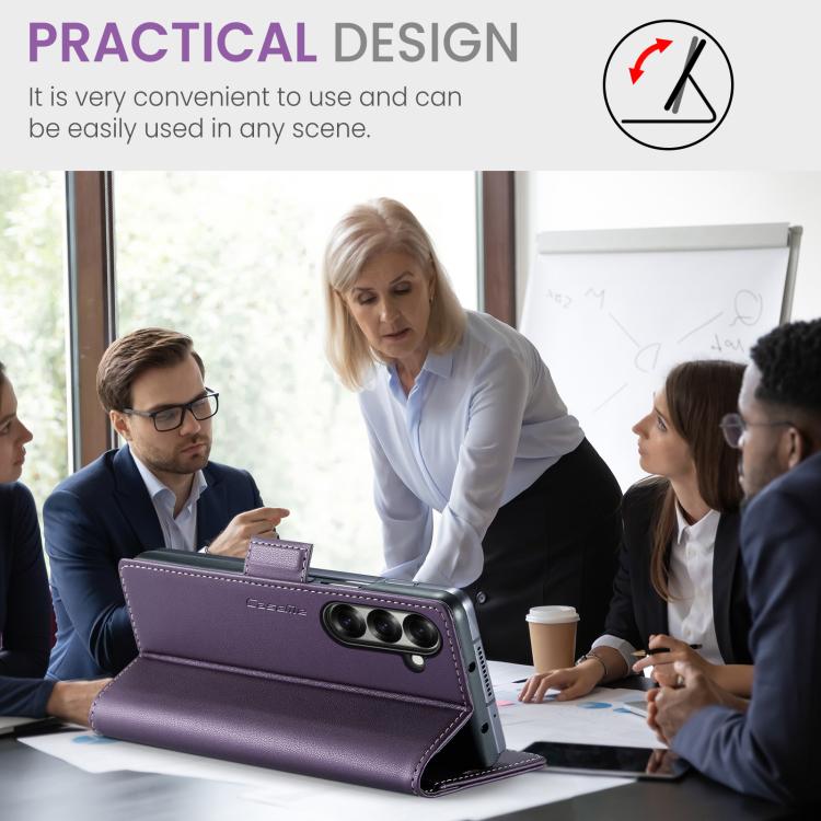 For Samsung Galaxy Z Fold7 CaseMe 023 Butterfly Buckle Litchi Texture RFID Anti-theft Leather Phone Case(Purple) - Galaxy Z Fold7 5G Cases by CaseMe | Online Shopping UK | buy2fix