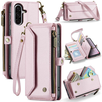 For Samsung Galaxy A56 5G CaseMe C36 Card Slots Zipper Wallet RFID Anti-theft Leather Phone Case(Pink) - Galaxy Phone Cases by CaseMe | Online Shopping UK | buy2fix