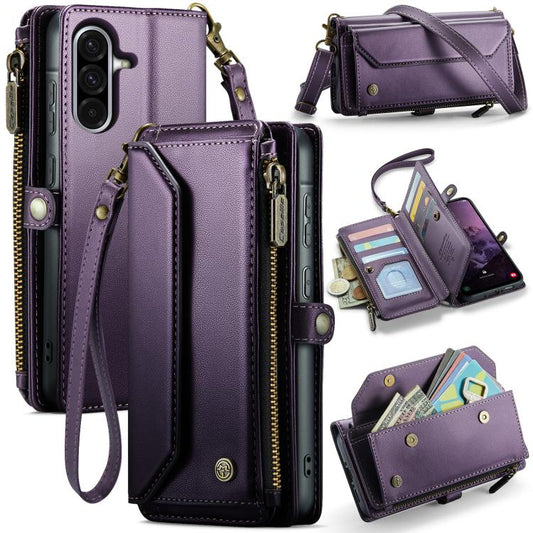 For Samsung Galaxy A56 5G CaseMe C36 Card Slots Zipper Wallet RFID Anti-theft Leather Phone Case(Purple) - Galaxy Phone Cases by CaseMe | Online Shopping UK | buy2fix