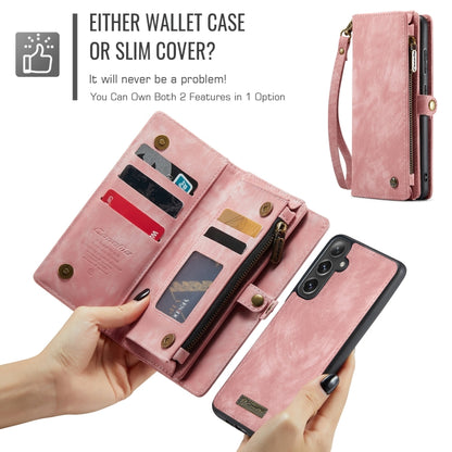 For Samsung Galaxy S24 FE 5G CaseMe 008 Detachable Multifunctional Leather Phone Case(Pink) - Galaxy S24 FE 5G Cases by CaseMe | Online Shopping UK | buy2fix