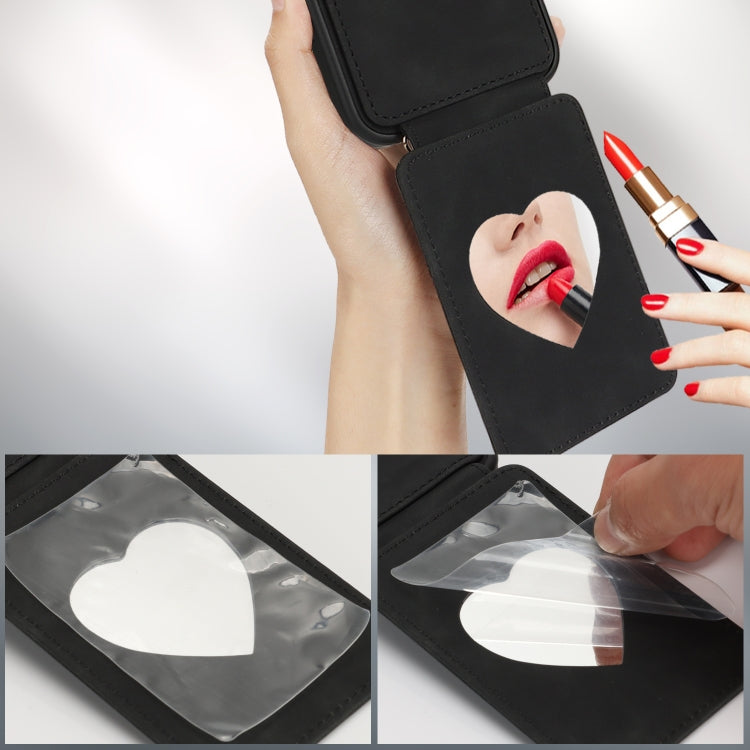 For iPhone 14 Pro Crossbody Skin Card Bag Lanyard Phone Case(Black) - iPhone 14 Pro Cases by buy2fix | Online Shopping UK | buy2fix