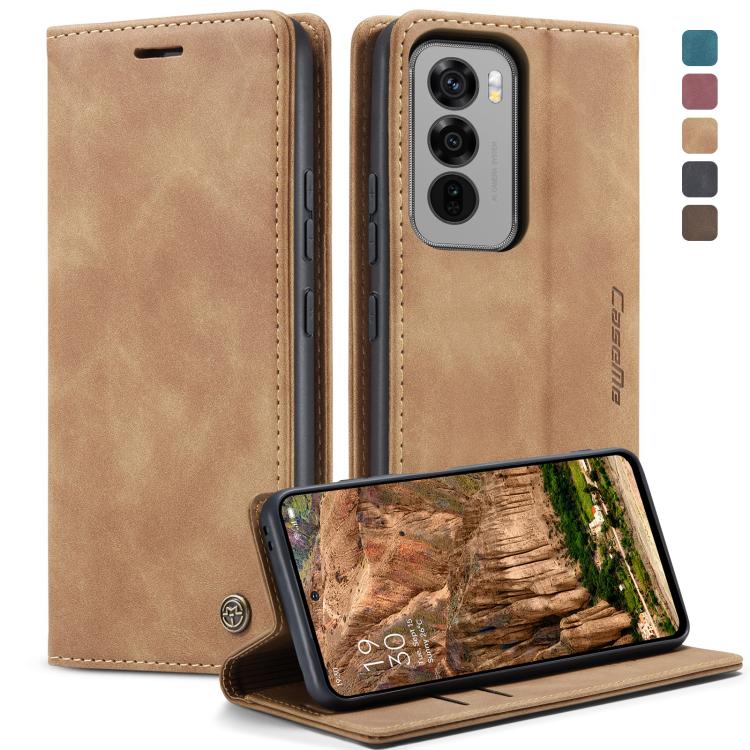 For OPPO Reno12 5G Global CaseMe 013 Multifunctional Horizontal Flip Leather Phone Case(Brown) by CaseMe