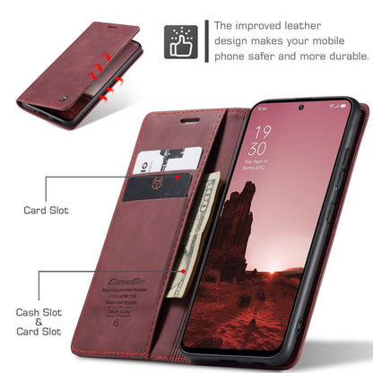 For OPPO Reno12 5G Global CaseMe 013 Multifunctional Horizontal Flip Leather Phone Case(Red) by CaseMe