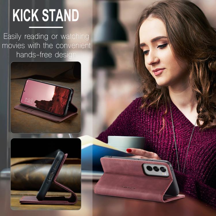 For OPPO Reno12 5G Global CaseMe 013 Multifunctional Horizontal Flip Leather Phone Case(Red) by CaseMe