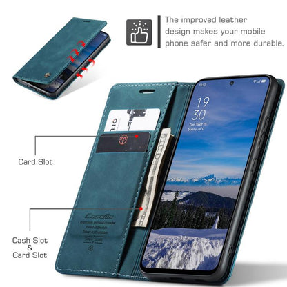 For OPPO Reno12 5G Global CaseMe 013 Multifunctional Horizontal Flip Leather Phone Case(Blue) by CaseMe