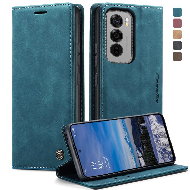 For OPPO Reno12 5G Global CaseMe 013 Multifunctional Horizontal Flip Leather Phone Case(Blue) by CaseMe