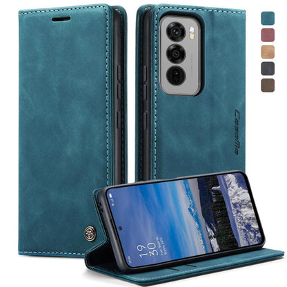 For OPPO Reno12 5G Global CaseMe 013 Multifunctional Horizontal Flip Leather Phone Case(Blue) by CaseMe