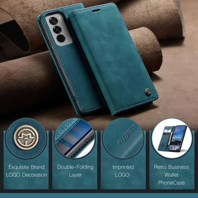 For OPPO Reno12 5G Global CaseMe 013 Multifunctional Horizontal Flip Leather Phone Case(Blue) by CaseMe