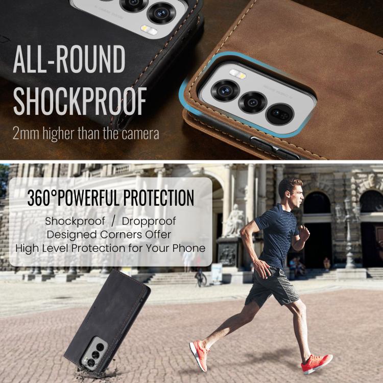 For OPPO Reno12 5G Global CaseMe 013 Multifunctional Horizontal Flip Leather Phone Case(Black) by CaseMe