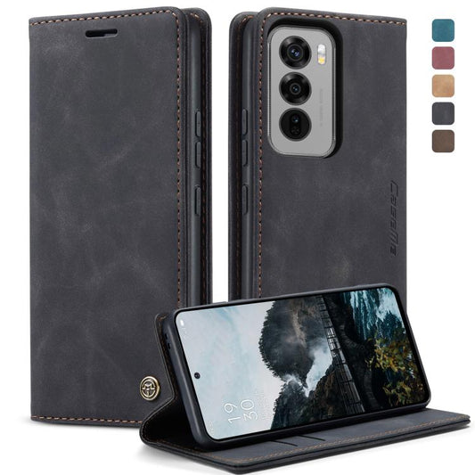 For OPPO Reno12 5G Global CaseMe 013 Multifunctional Horizontal Flip Leather Phone Case(Black) by CaseMe