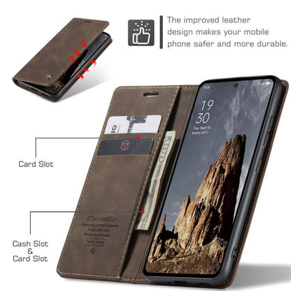 For OPPO Reno12 Pro 5G Global CaseMe 013 Multifunctional Horizontal Flip Leather Phone Case(Coffee) by CaseMe