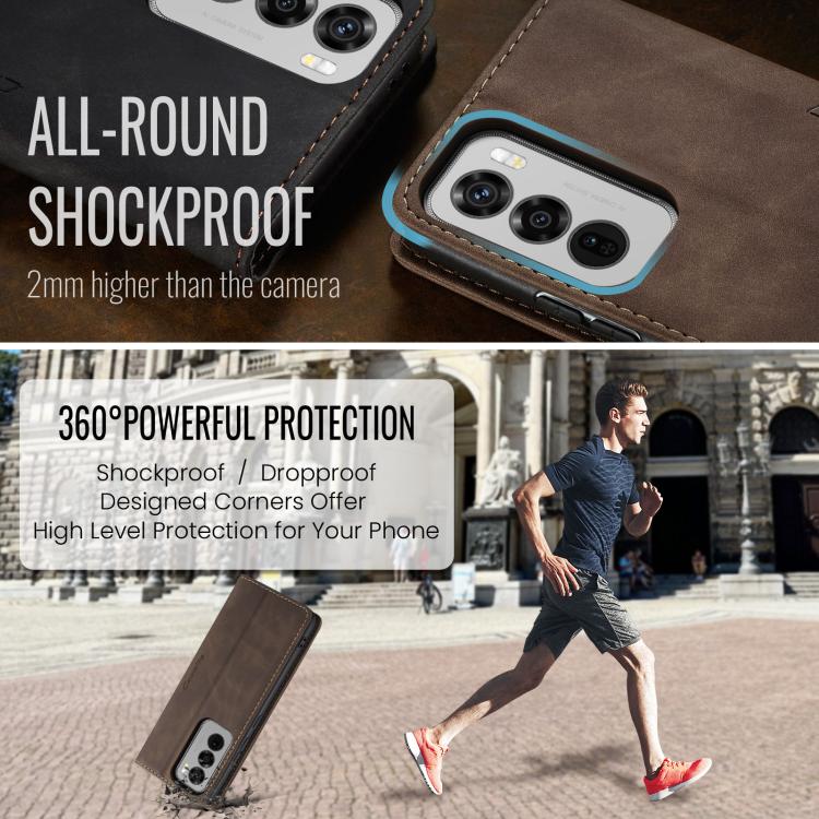 For OPPO Reno12 Pro 5G Global CaseMe 013 Multifunctional Horizontal Flip Leather Phone Case(Coffee) by CaseMe