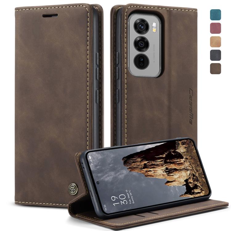 For OPPO Reno12 Pro 5G Global CaseMe 013 Multifunctional Horizontal Flip Leather Phone Case(Coffee) by CaseMe