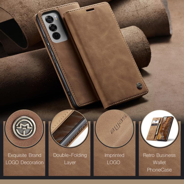 For OPPO Reno12 Pro 5G Global CaseMe 013 Multifunctional Horizontal Flip Leather Phone Case(Brown) by CaseMe