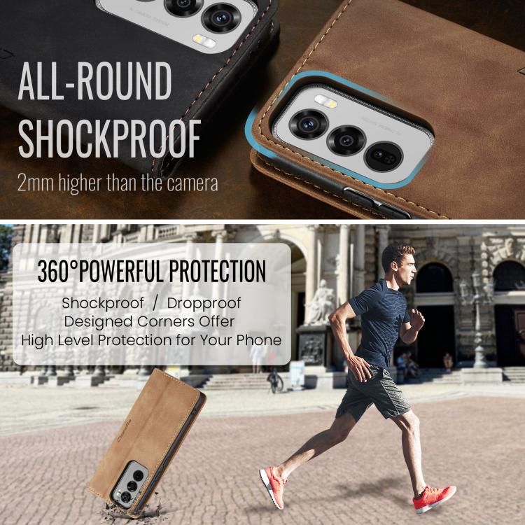 For OPPO Reno12 Pro 5G Global CaseMe 013 Multifunctional Horizontal Flip Leather Phone Case(Brown) by CaseMe