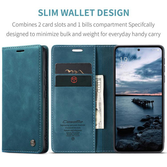 For OPPO Reno12 Pro 5G Global CaseMe 013 Multifunctional Horizontal Flip Leather Phone Case(Blue) by CaseMe