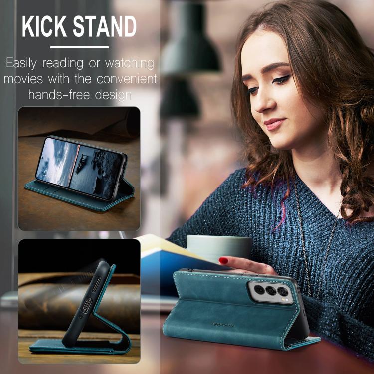 For OPPO Reno12 Pro 5G Global CaseMe 013 Multifunctional Horizontal Flip Leather Phone Case(Blue) by CaseMe