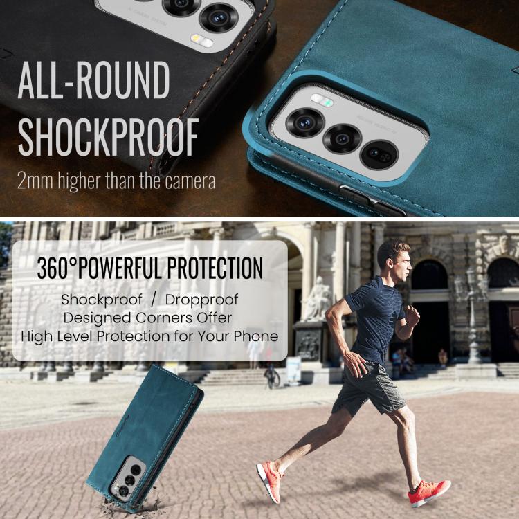 For OPPO Reno12 Pro 5G Global CaseMe 013 Multifunctional Horizontal Flip Leather Phone Case(Blue) by CaseMe