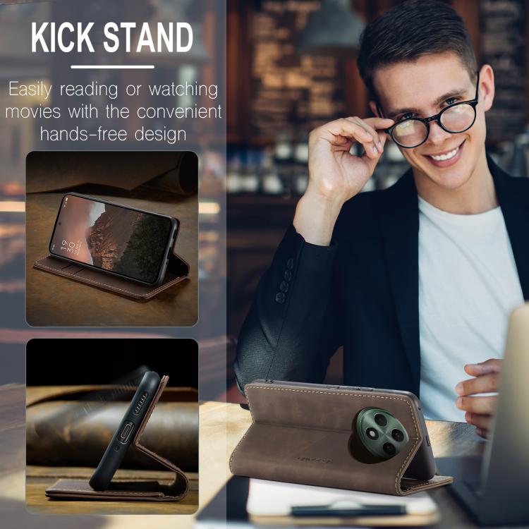 For OPPO Reno12 F /12 FS 5G CaseMe 013 Multifunctional Horizontal Flip Leather Phone Case(Coffee) by CaseMe